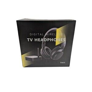Rosida Wireless Bluetooth 2.4GHz Over Ear TV Headphones TH11 Black Rechargeable